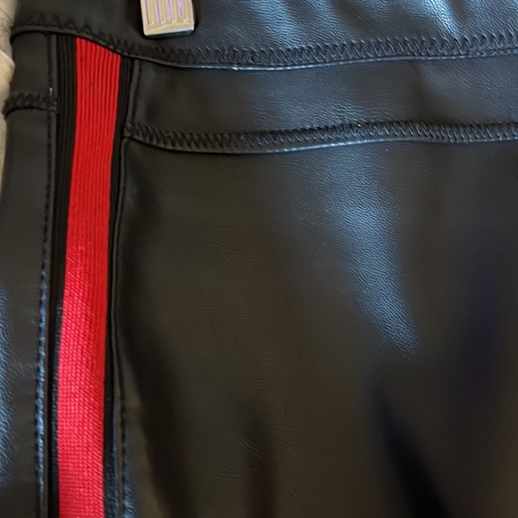BLANKNYC pleather pants with red tripe on side like New - Picture 5 of 15